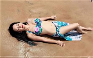 Maryam Zakaria - Iranian-Indian film actress raises the heat on the beach